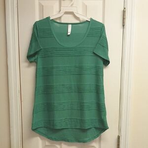 LuLa Roe Green Women's Pullover Top Sixe XS